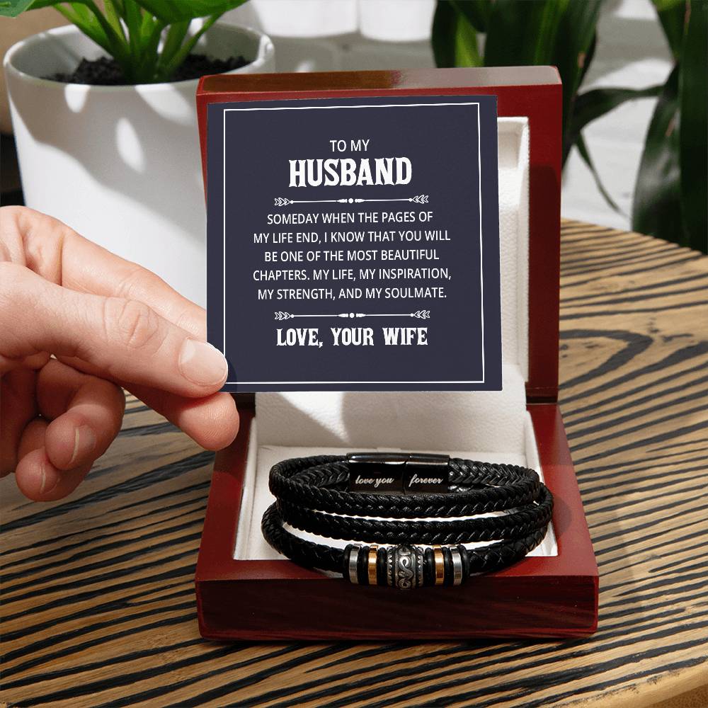 To My Husband - Men's "Love You Forever" Bracelet